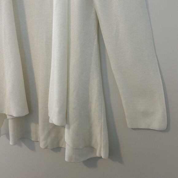Eileen Fisher Long Cardigan Tencel White Knit NWT - Large - Picture 4 of 11